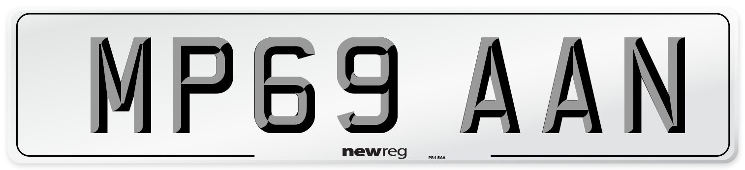 MP69 AAN Number Plate from New Reg